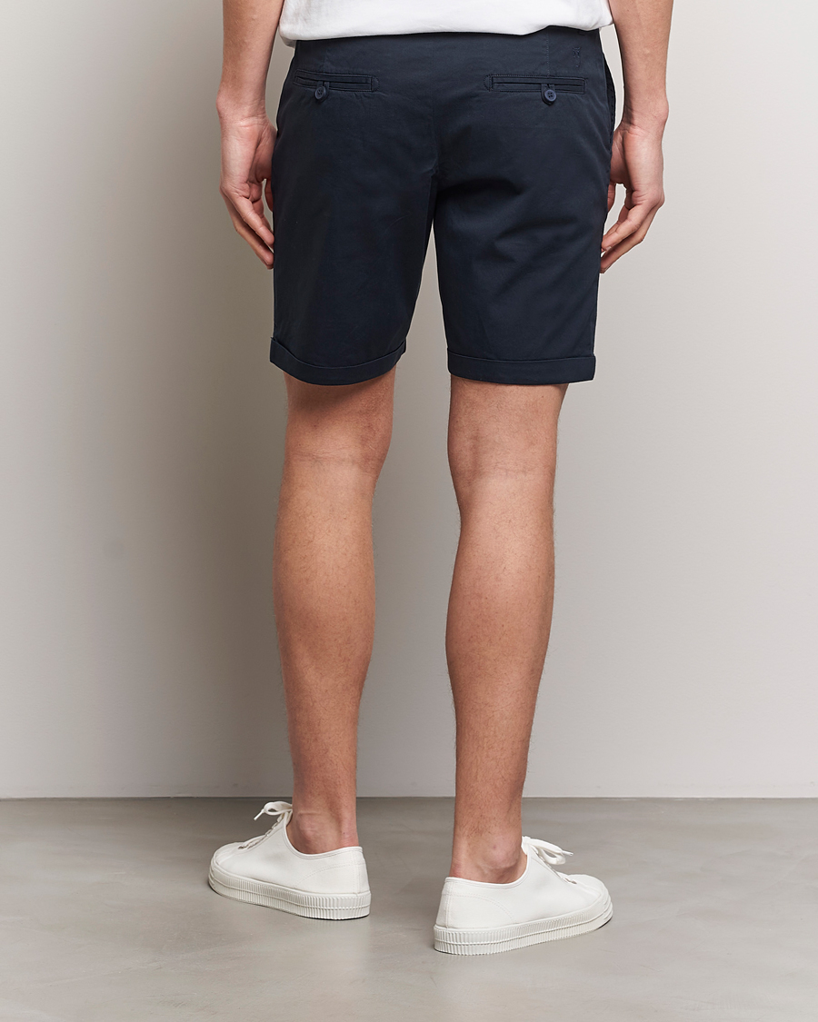 Homme | Shorts | KnowledgeCotton Apparel | Regular Chino Poplin Shorts Total Eclipse