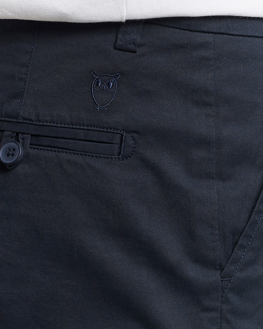 Homme | Shorts | KnowledgeCotton Apparel | Regular Chino Poplin Shorts Total Eclipse