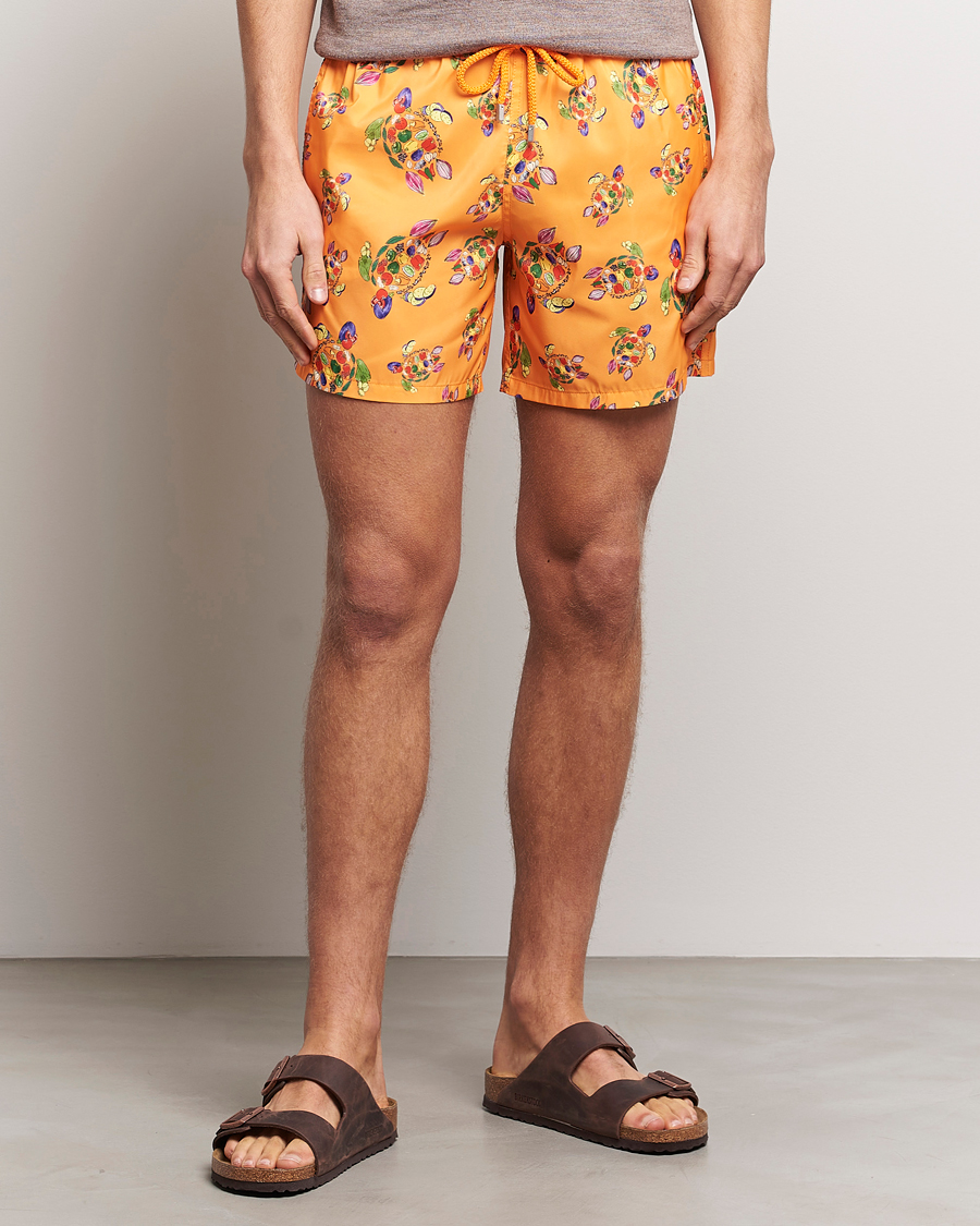 Homme | Maillots De Bain | Vilebrequin | Mahina Rataturtles Swim Shorts Carotte