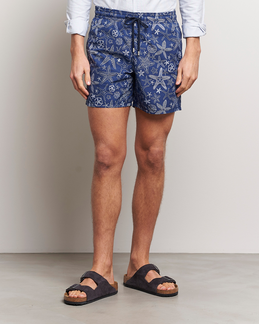 Homme | Maillots De Bain | Vilebrequin | Moorea Starlettes Swim Shorts Encre
