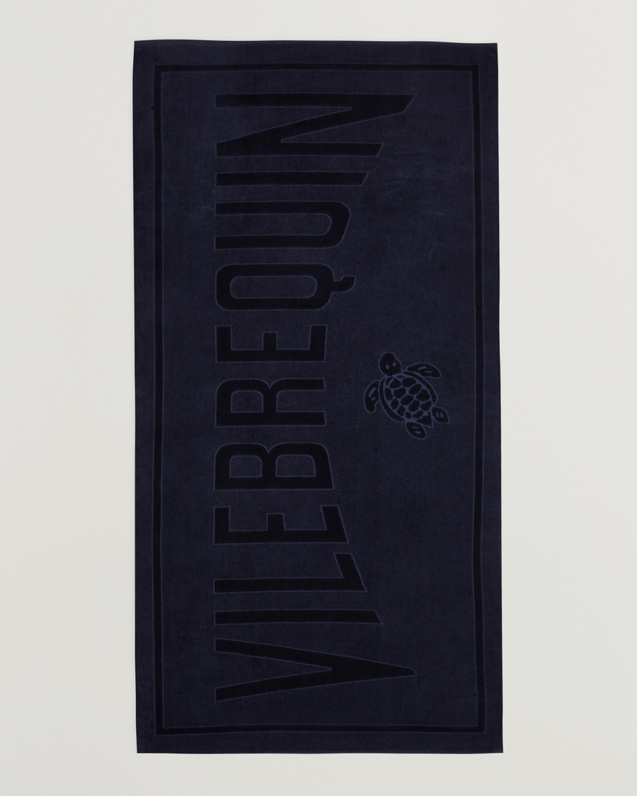 Homme | Vilebrequin Sand Organic Cotton Towel Bleu Marine | Vilebrequin | Sand Organic Cotton Towel Bleu Marine