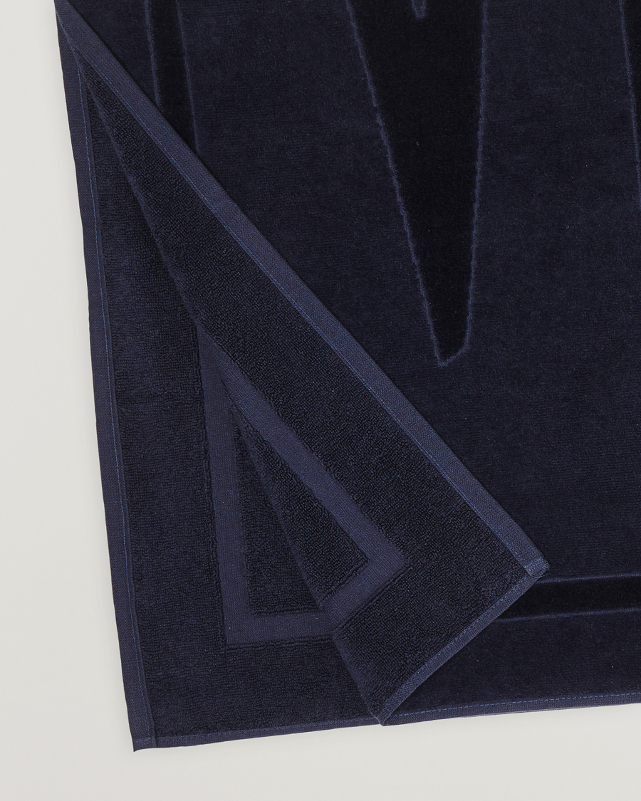 Homme | Vilebrequin Sand Organic Cotton Towel Bleu Marine | Vilebrequin | Sand Organic Cotton Towel Bleu Marine