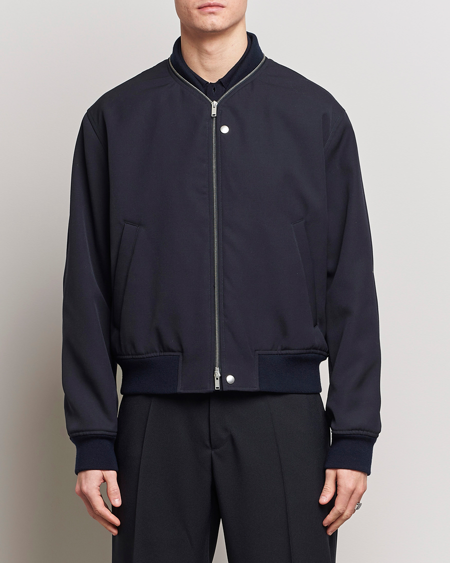 Heren | Jassen | Jil Sander | Wool Gabardine Bomber Jacket Navy