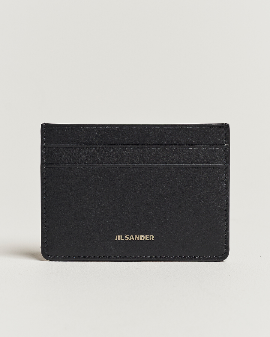 Heren | Jil Sander Soft Calf Leather Card Holder Black | Jil Sander | Soft Calf Leather Card Holder Black