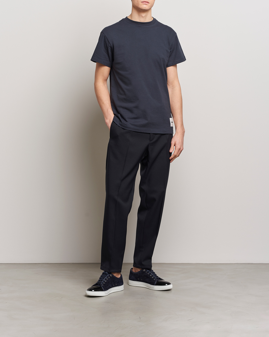 Heren | T-shirts | Jil Sander | 3-Pack Short Sleeve T-Shirts White/Navy/Black