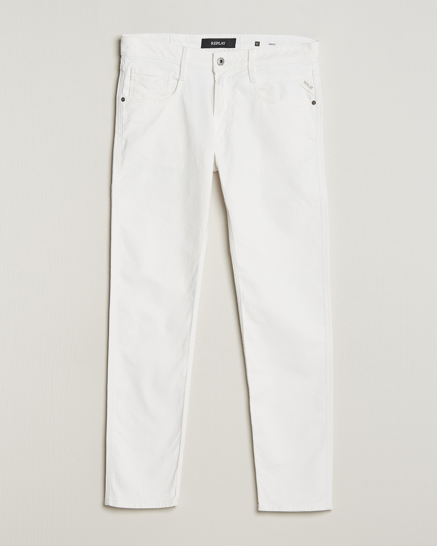 Heren | Jeans | Replay | Anbass Powerstretch Jeans White