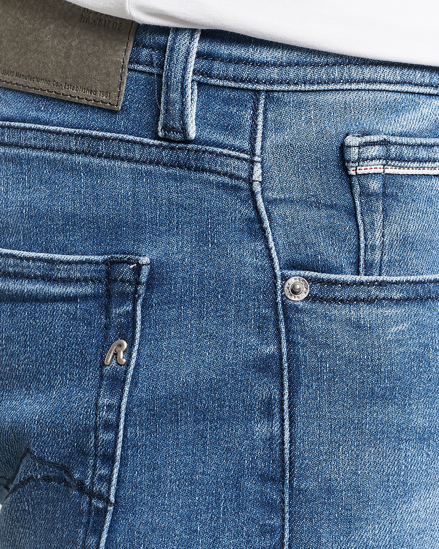 Heren | Jeans | Replay | Grover Straight Fit Powerstretch Jeans Medium Blue