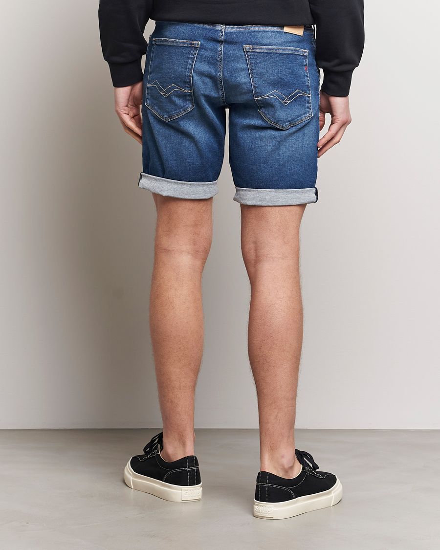 Homme | Shorts | Replay | RBJ981 Hyperflex Denim Shorts Dark Blue