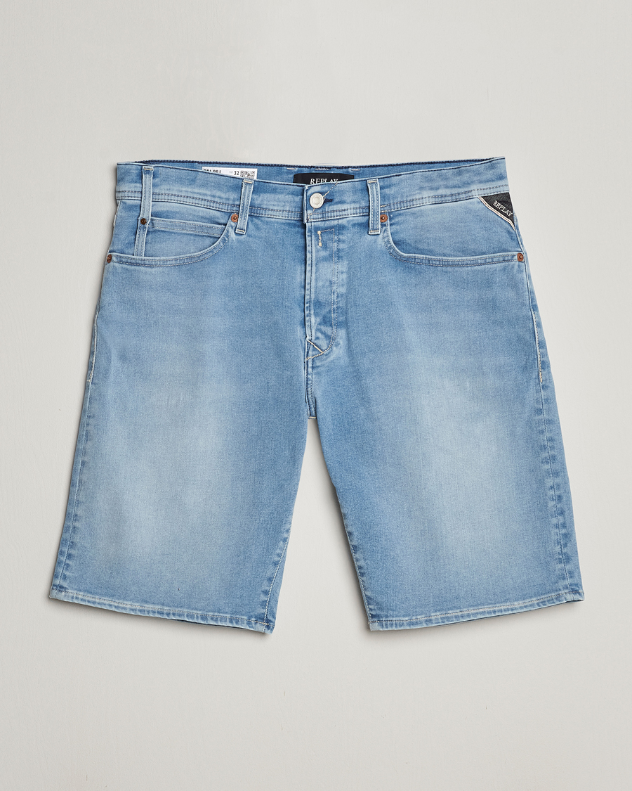 Homme | Shorts | Replay | RBJ981 Hyperflex Denim Shorts Light Blue