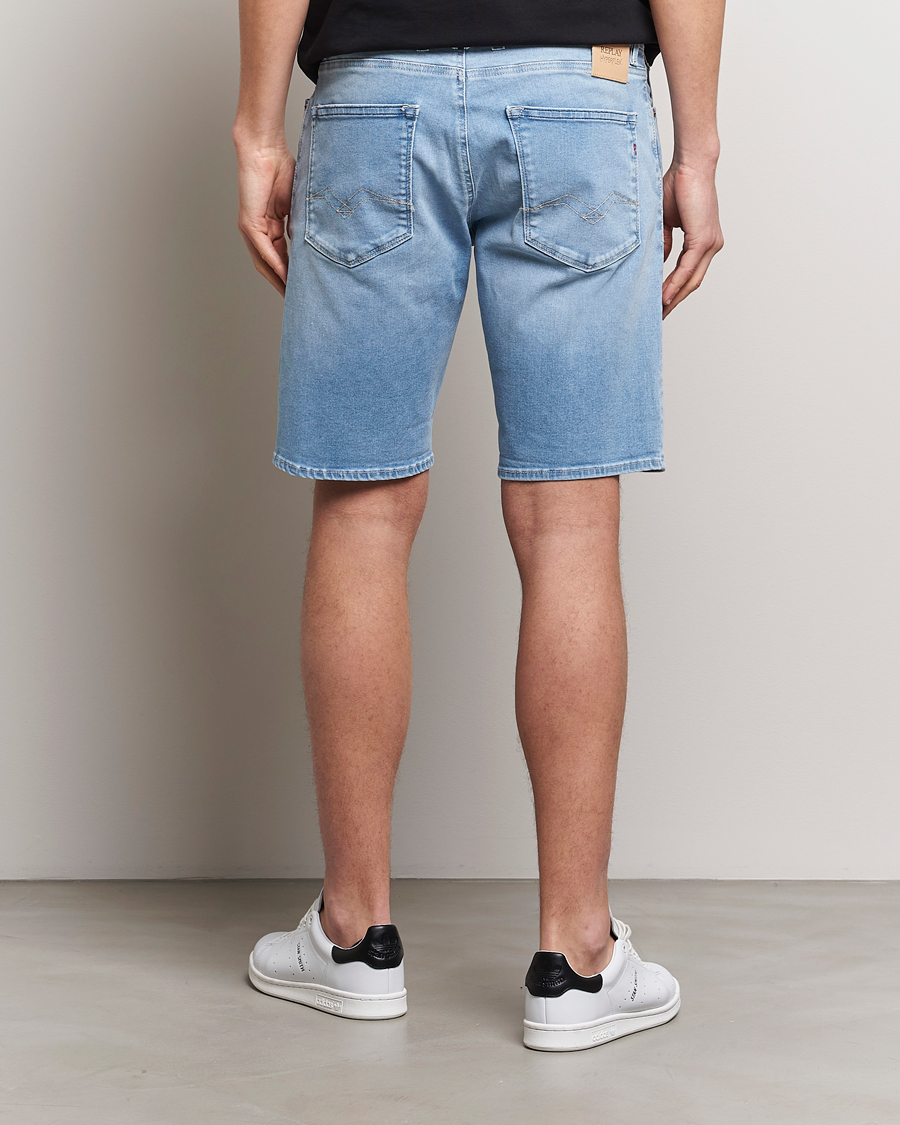 Homme | Shorts | Replay | RBJ981 Hyperflex Denim Shorts Light Blue
