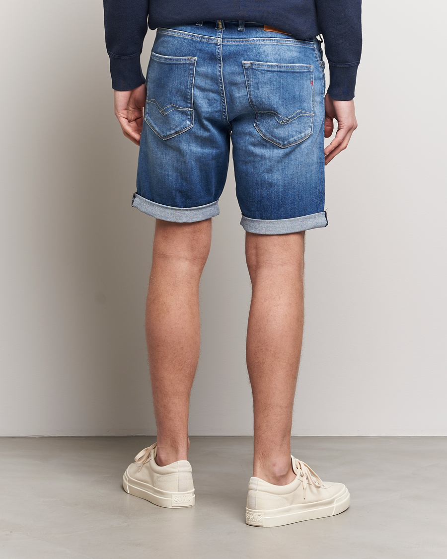 Heren | Korte broek | Replay | RBJ981 Super Stretch Bio Denim Shorts Medium Blue