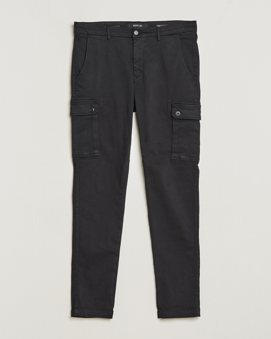 Homme | Pantalons | Replay | Anbass Hyperflex X-Lite Cargo Pants Black
