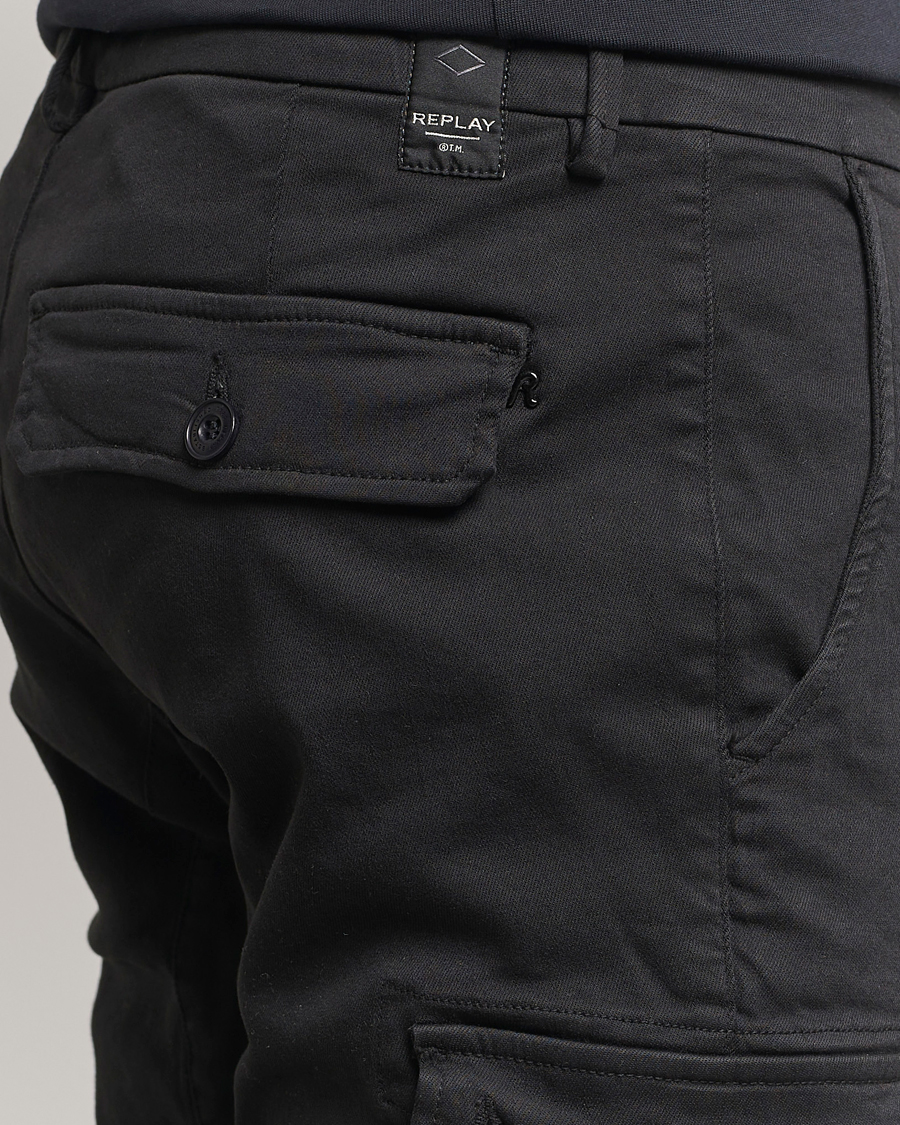 Homme | Pantalons | Replay | Anbass Hyperflex X-Lite Cargo Pants Black
