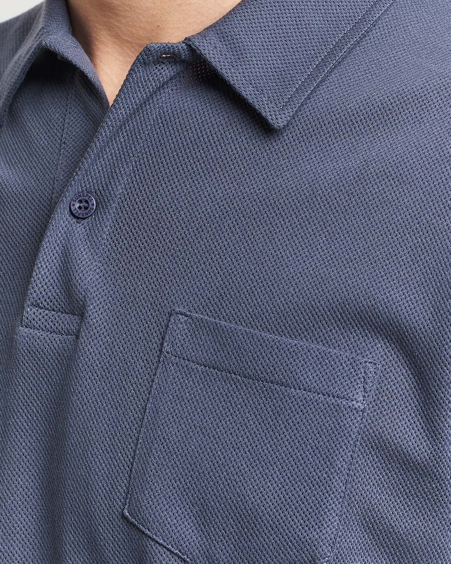 Heren | Polo's | Sunspel | Riviera Polo Shirt Slate Blue
