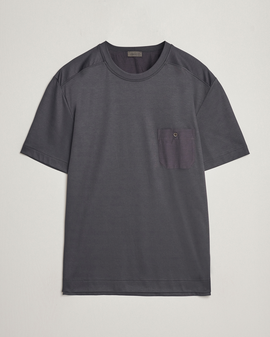 Heren | Zimmerli of Switzerland Cotton/Modal Crew Neck Loungwear T-Shirt Phantom | Zimmerli of Switzerland | Cotton/Modal Crew Neck Loungwear T-Shirt Phantom
