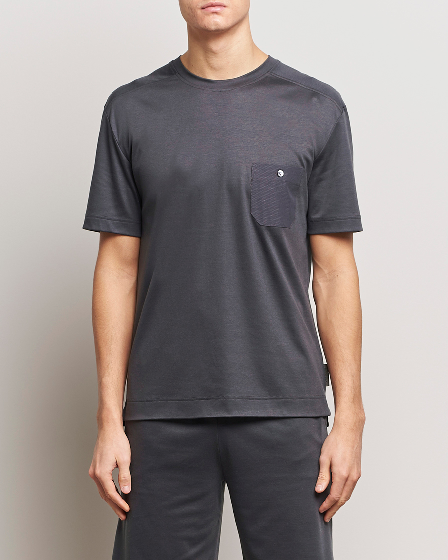 Heren | Zimmerli of Switzerland Cotton/Modal Crew Neck Loungwear T-Shirt Phantom | Zimmerli of Switzerland | Cotton/Modal Crew Neck Loungwear T-Shirt Phantom
