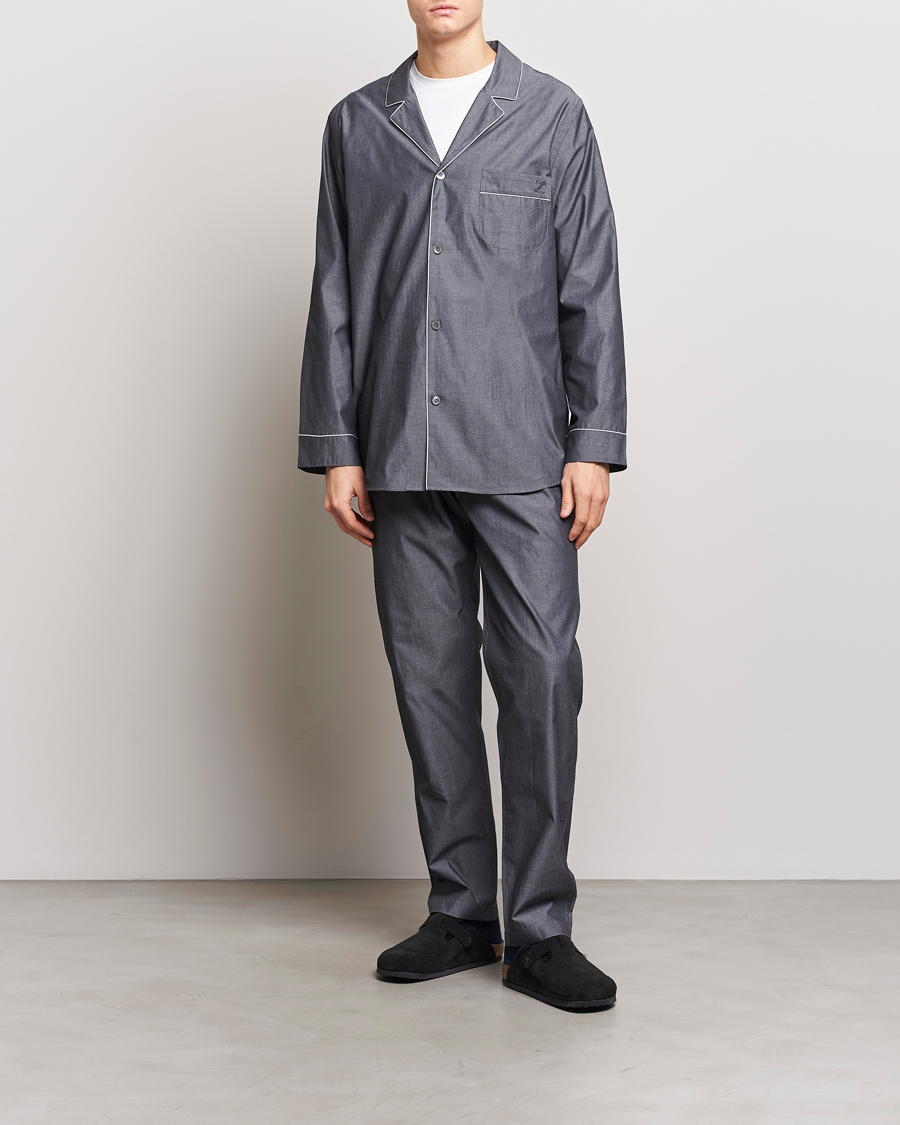 Homme | Peignoirs Et Pyjamas | Zimmerli of Switzerland | Mercerised Cotton Pyjamas Dark Grey
