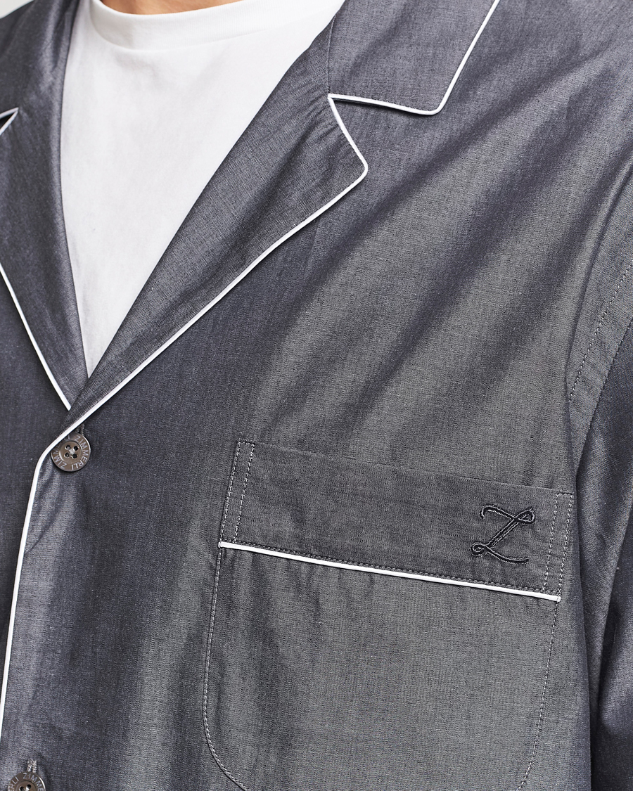 Homme | Peignoirs Et Pyjamas | Zimmerli of Switzerland | Mercerised Cotton Pyjamas Dark Grey