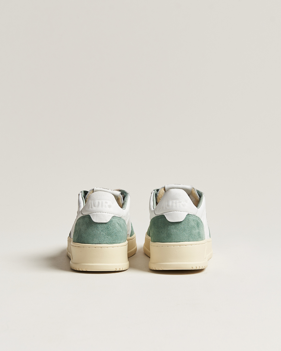 Homme | Autry Medalist Low Goat/Suede Sneaker White/Military | Autry | Medalist Low Goat/Suede Sneaker White/Military