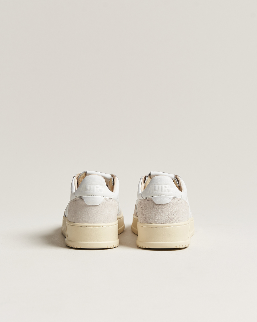 Homme | Autry Medalist Low Goat/Suede Sneaker White/Grey | Autry | Medalist Low Goat/Suede Sneaker White/Grey