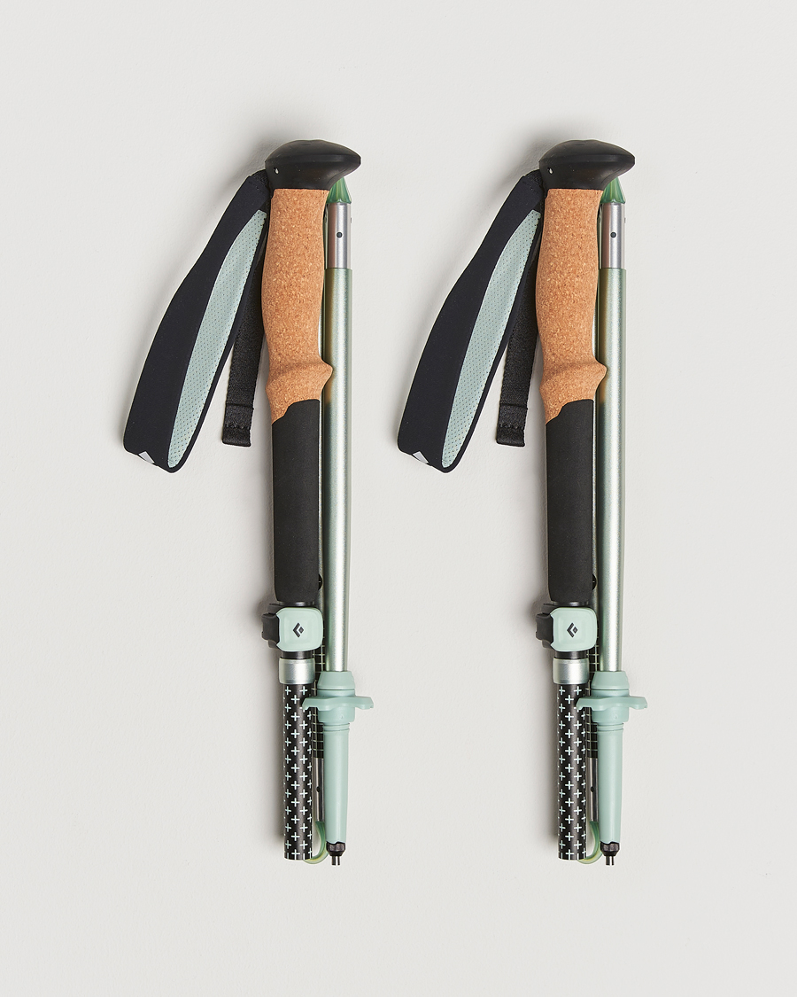 Heren | Sportuitrusting | Black Diamond | Distance FLZ Trekking Poles Black/Foam Green