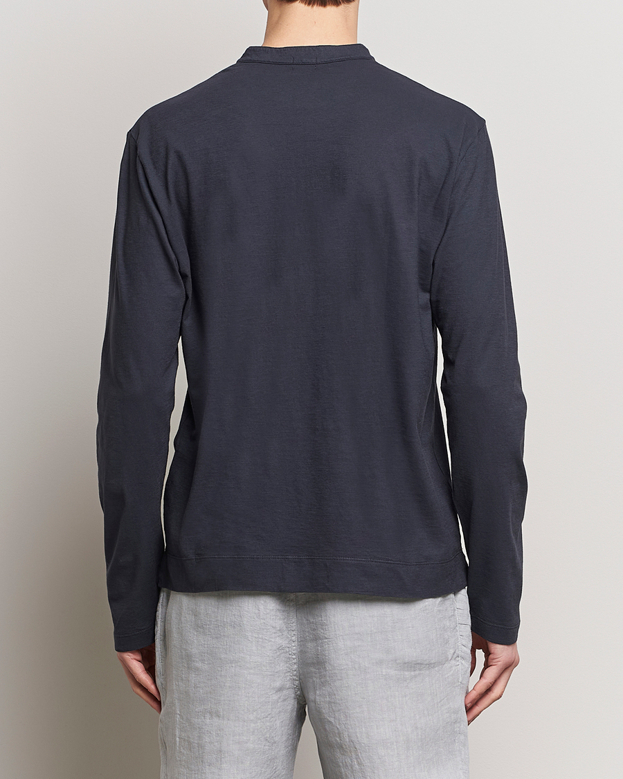 Heren | Truien | Massimo Alba | Hawai Watercolor Henley Washed Black
