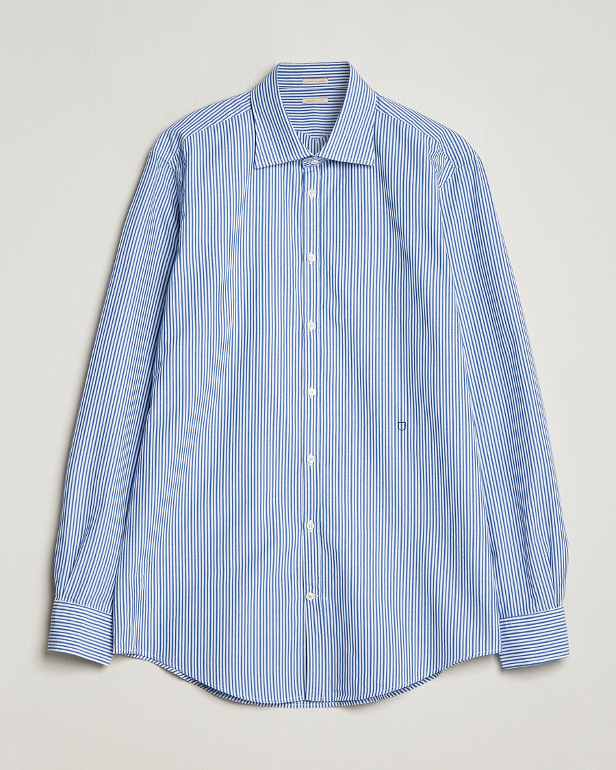 Homme | Chemises | Massimo Alba | Genova Striped Cotton Shirt Blue Stripes