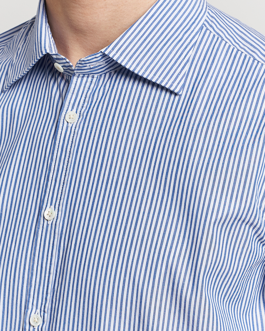 Homme | Chemises | Massimo Alba | Genova Striped Cotton Shirt Blue Stripes