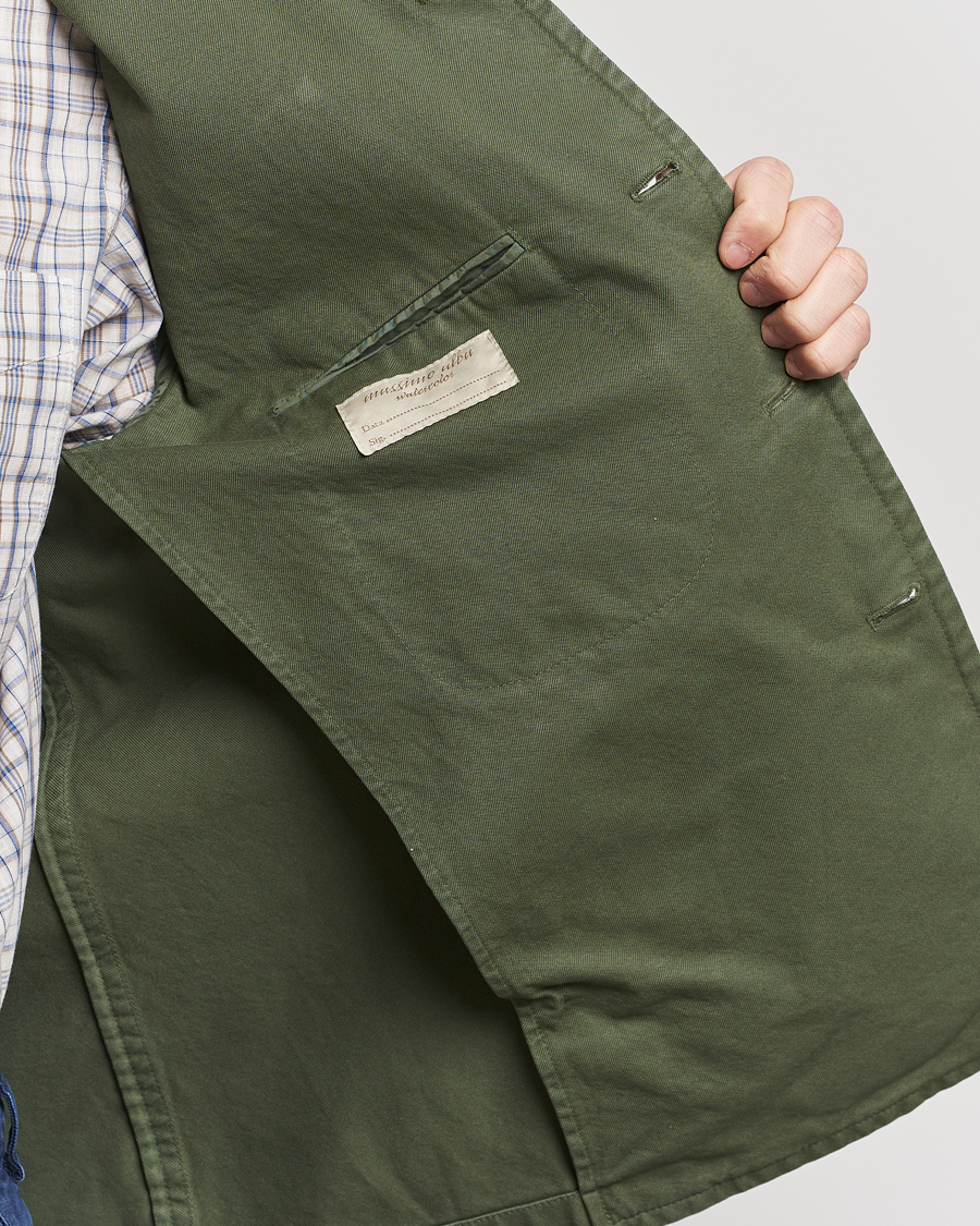 Homme | Manteaux Et Vestes | Massimo Alba | Solex Cotton Work Jacket Military Green