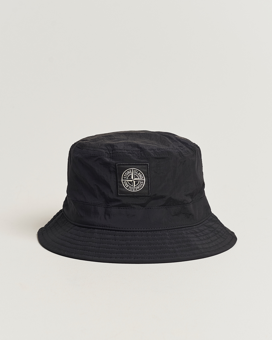 Homme | Stone Island Logo Bucket Hat Black | Stone Island | Logo Bucket Hat Black