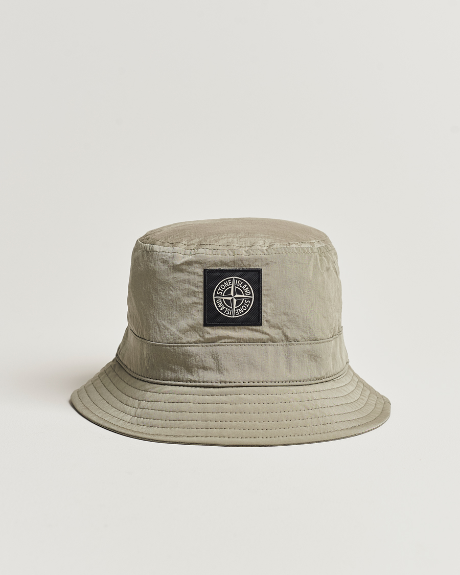 Homme | Stone Island Logo Bucket Hat Natural Beige | Stone Island | Logo Bucket Hat Natural Beige