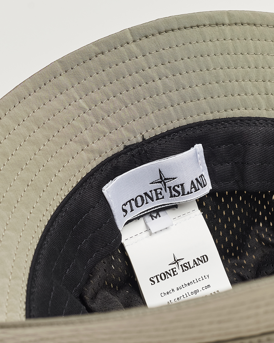 Homme | Stone Island Logo Bucket Hat Natural Beige | Stone Island | Logo Bucket Hat Natural Beige