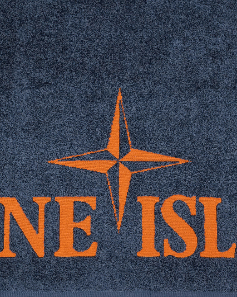 Homme | Stone Island Cotton Terry Beach Towel Dark Blue | Stone Island | Cotton Terry Beach Towel Dark Blue