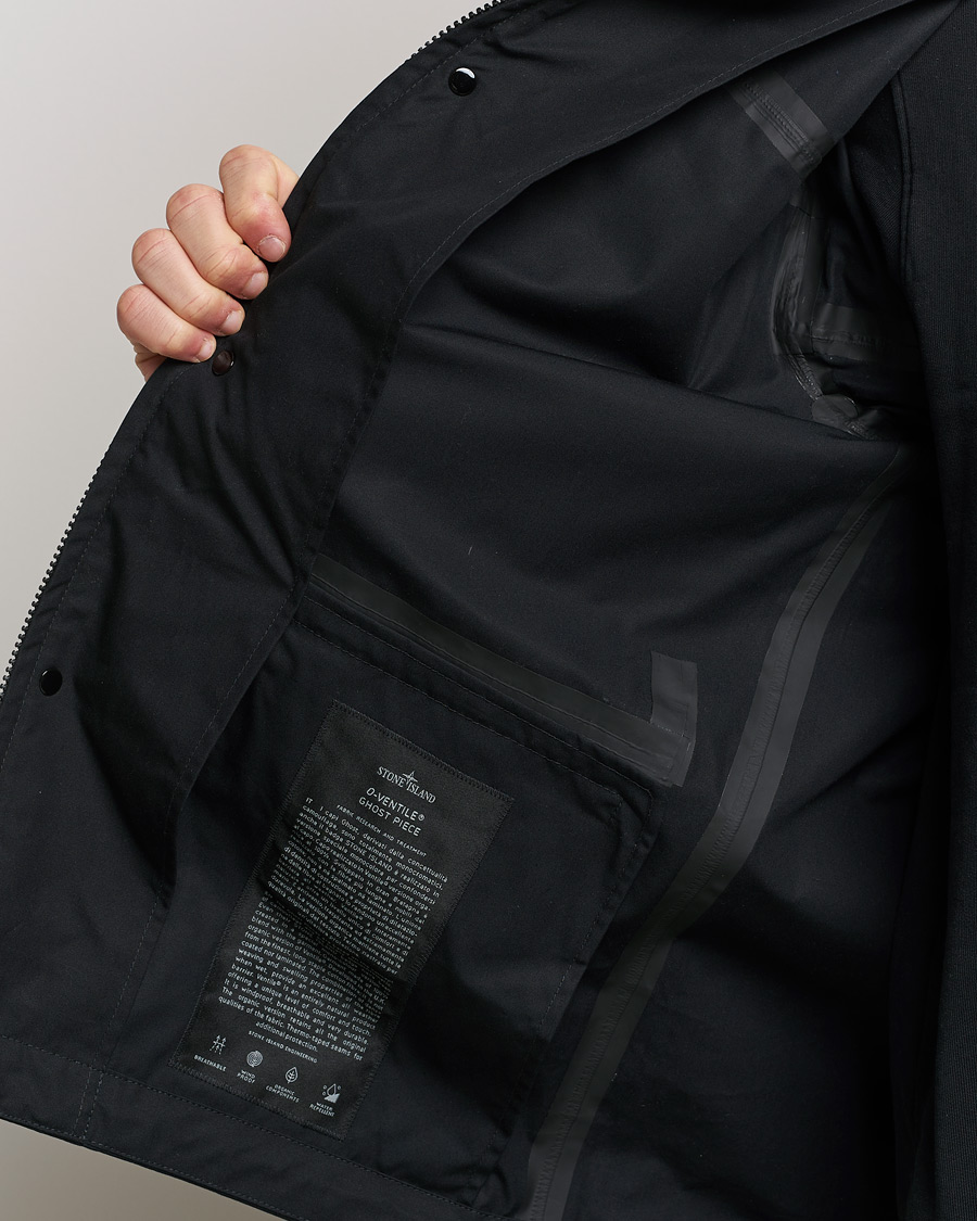 Homme | Manteaux Et Vestes | Stone Island | Ghost Hooded Ventile Jacket Black