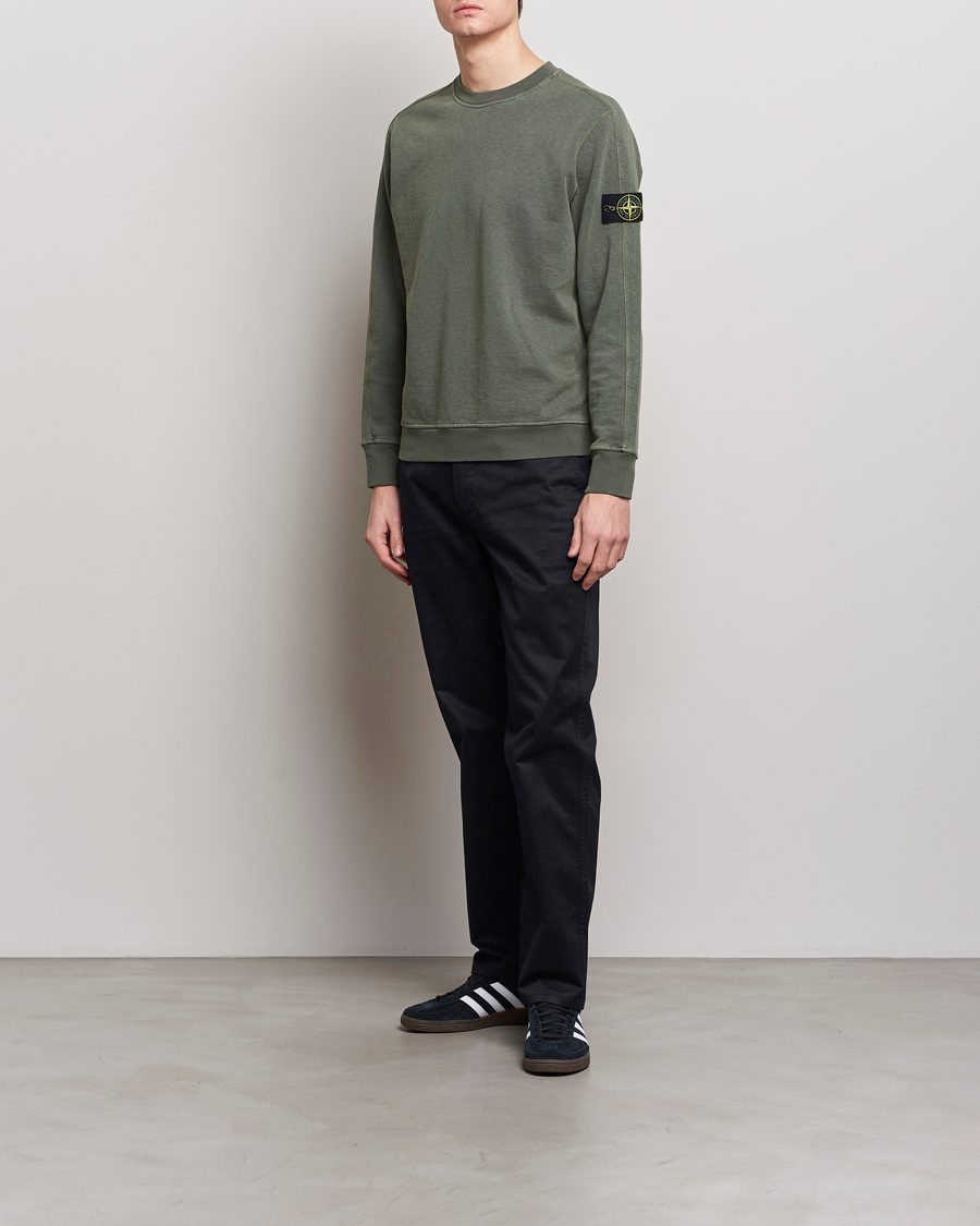Homme | Pulls Et Tricots | Stone Island | Garment Dyed Cotton Old Effect Sweatshirt Musk