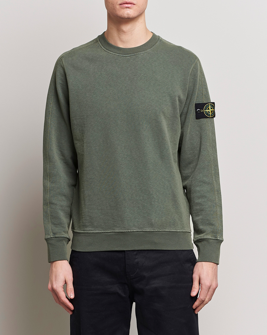 Homme | Pulls Et Tricots | Stone Island | Garment Dyed Cotton Old Effect Sweatshirt Musk