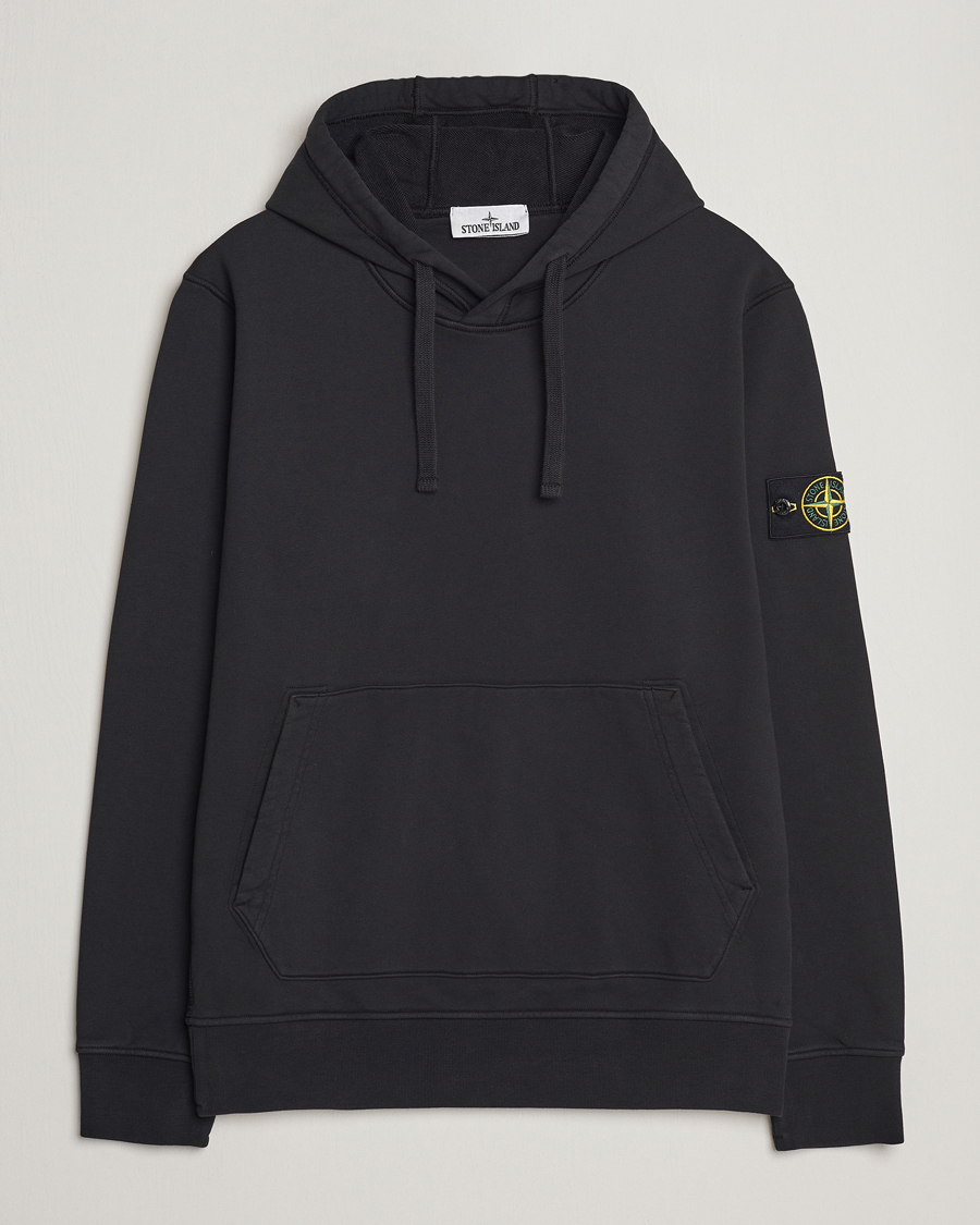 Homme | Pulls Et Tricots | Stone Island | Garment Dyed Cotton Fleece Hood Black