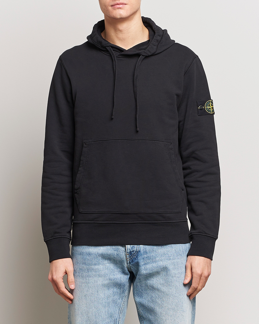 Homme | Pulls Et Tricots | Stone Island | Garment Dyed Cotton Fleece Hood Black