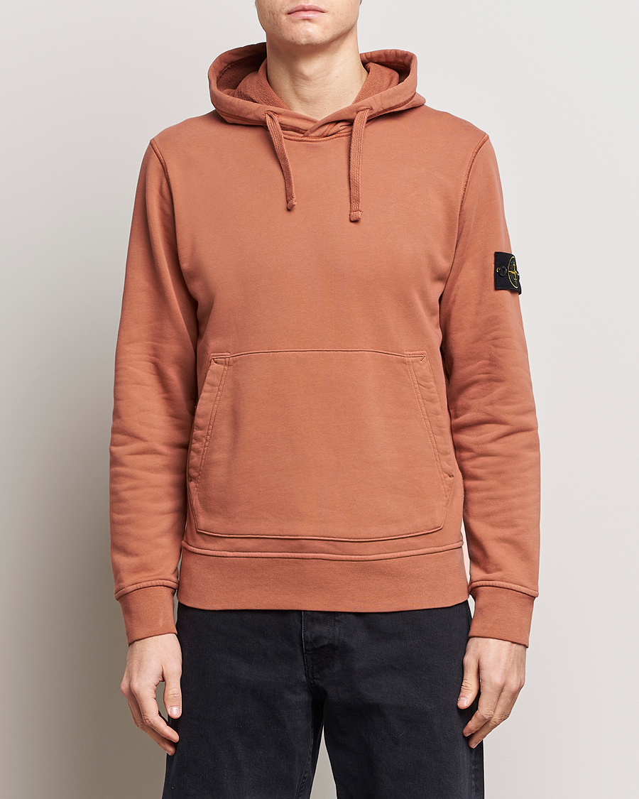 Homme | Pulls Et Tricots | Stone Island | Garment Dyed Cotton Fleece Hood Rust