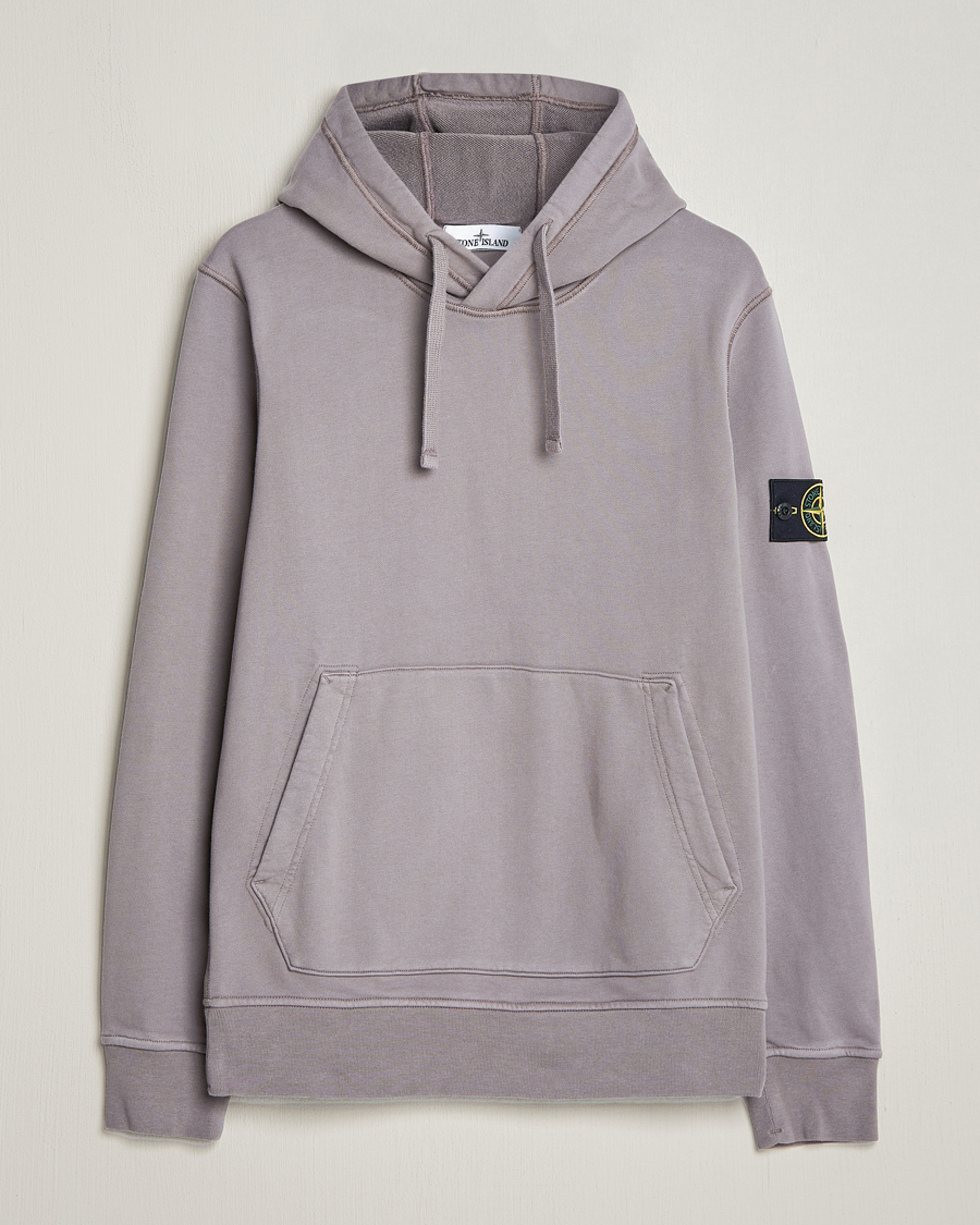 Homme | Pulls Et Tricots | Stone Island | Garment Dyed Cotton Fleece Hood Dove Grey