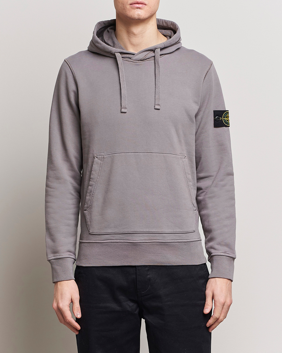 Homme | Pulls Et Tricots | Stone Island | Garment Dyed Cotton Fleece Hood Dove Grey