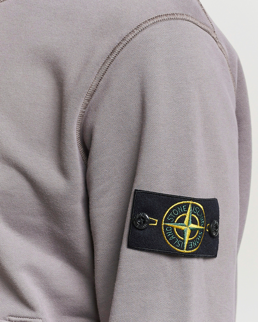 Homme | Pulls Et Tricots | Stone Island | Garment Dyed Cotton Fleece Hood Dove Grey