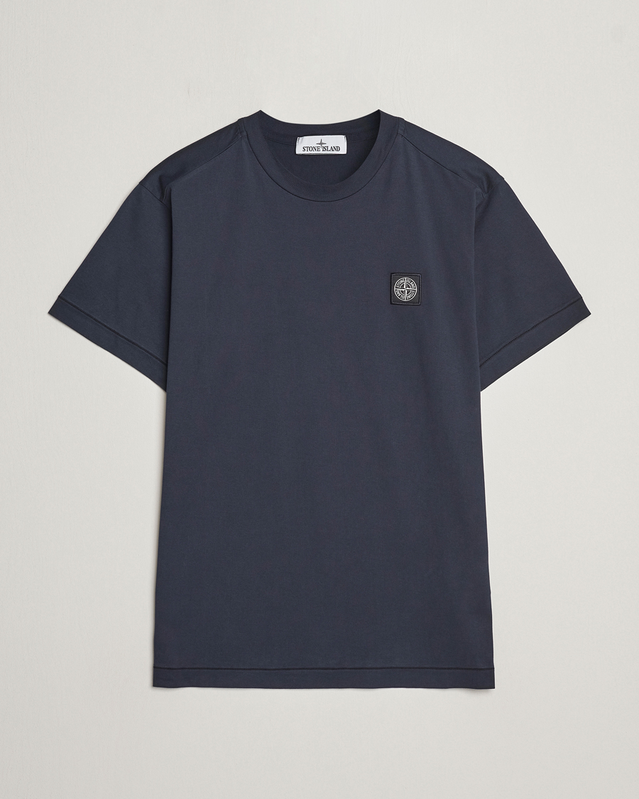Homme | T-shirts | Stone Island | Garment Dyed Cotton Jersey T-Shirt Navy Blue