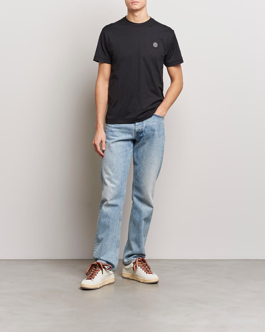 Homme | T-shirts | Stone Island | Garment Dyed Cotton Jersey T-Shirt Black