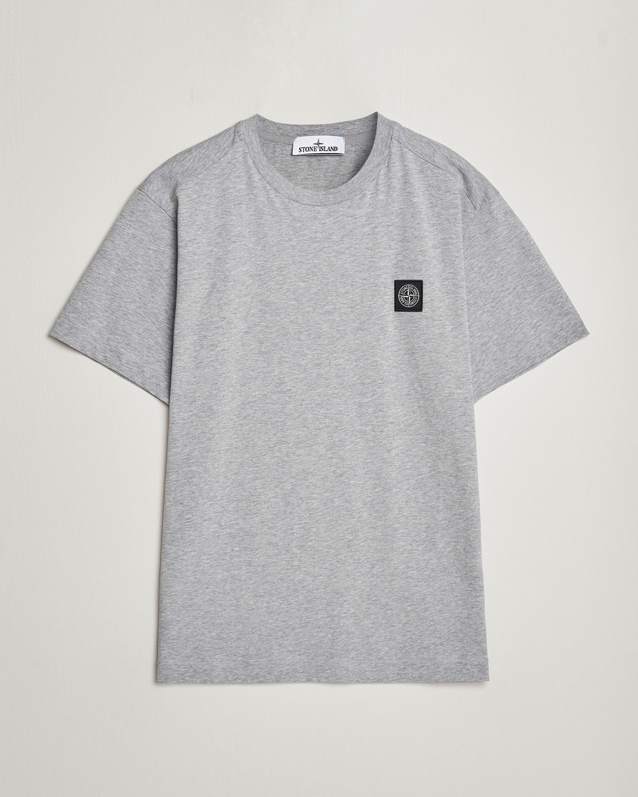 Homme | T-shirts | Stone Island | Garment Dyed Cotton Jersey T-Shirt Melange Grey