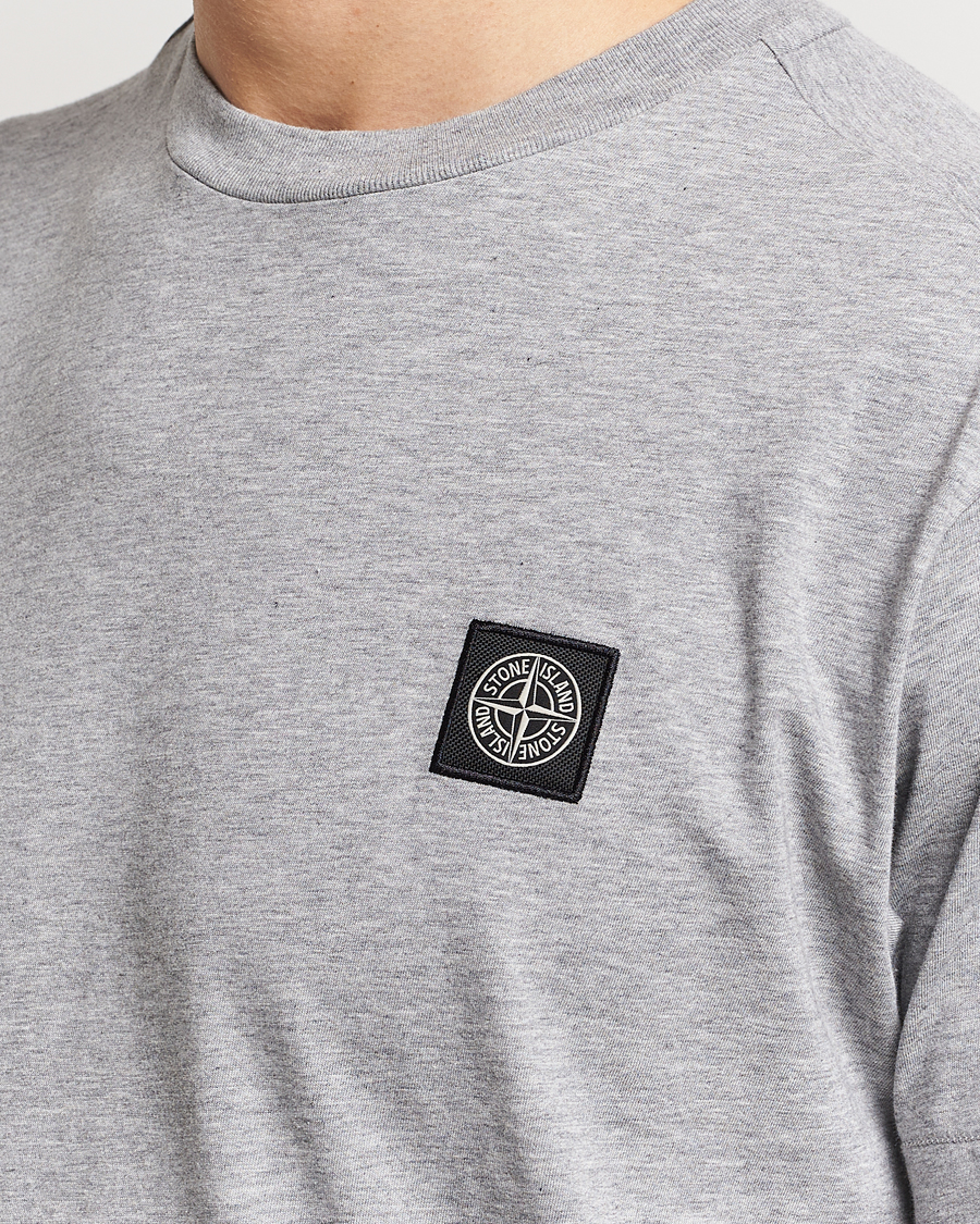 Homme | T-shirts | Stone Island | Garment Dyed Cotton Jersey T-Shirt Melange Grey