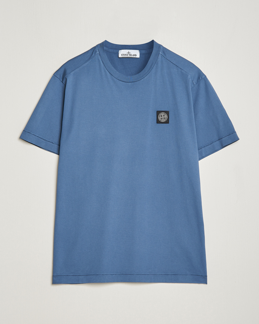 Homme | T-shirts | Stone Island | Garment Dyed Cotton Jersey T-Shirt Dark Blue