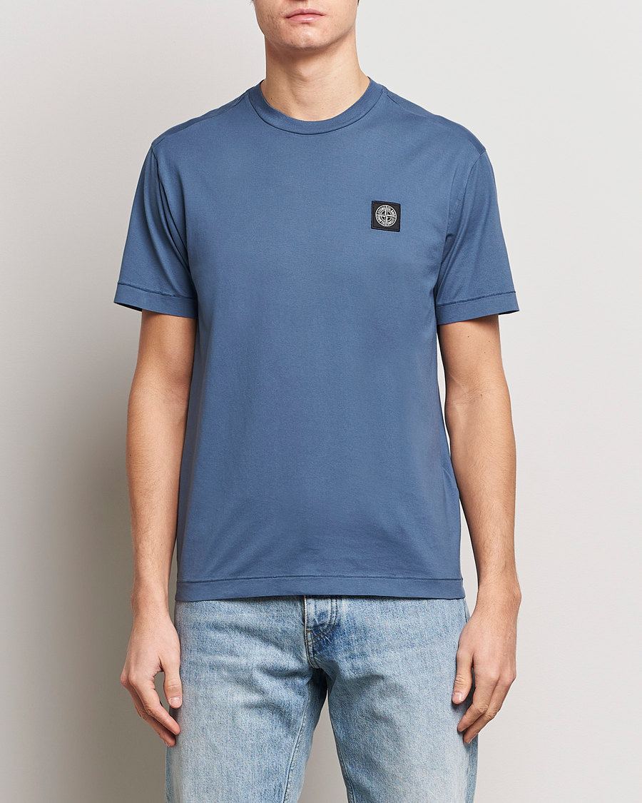 Homme | T-shirts | Stone Island | Garment Dyed Cotton Jersey T-Shirt Dark Blue