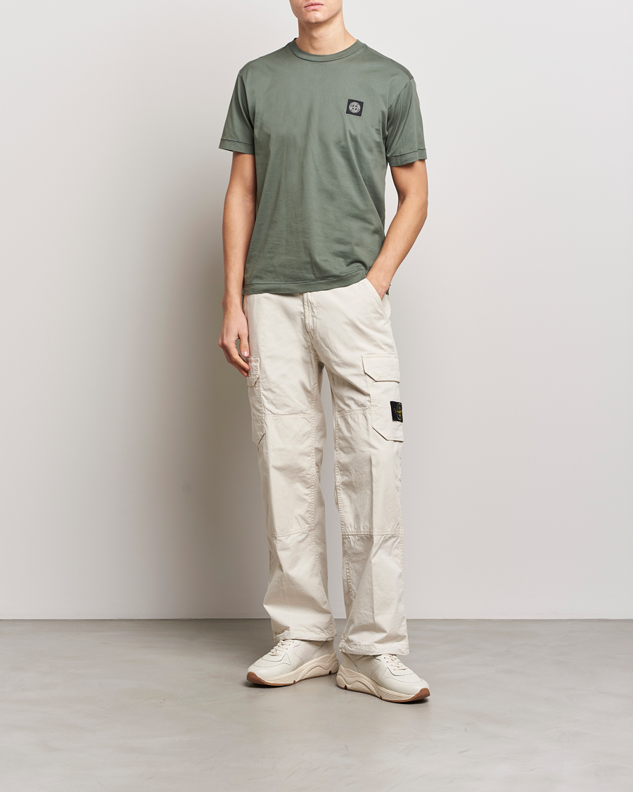Homme | T-shirts | Stone Island | Garment Dyed Cotton Jersey T-Shirt Musk