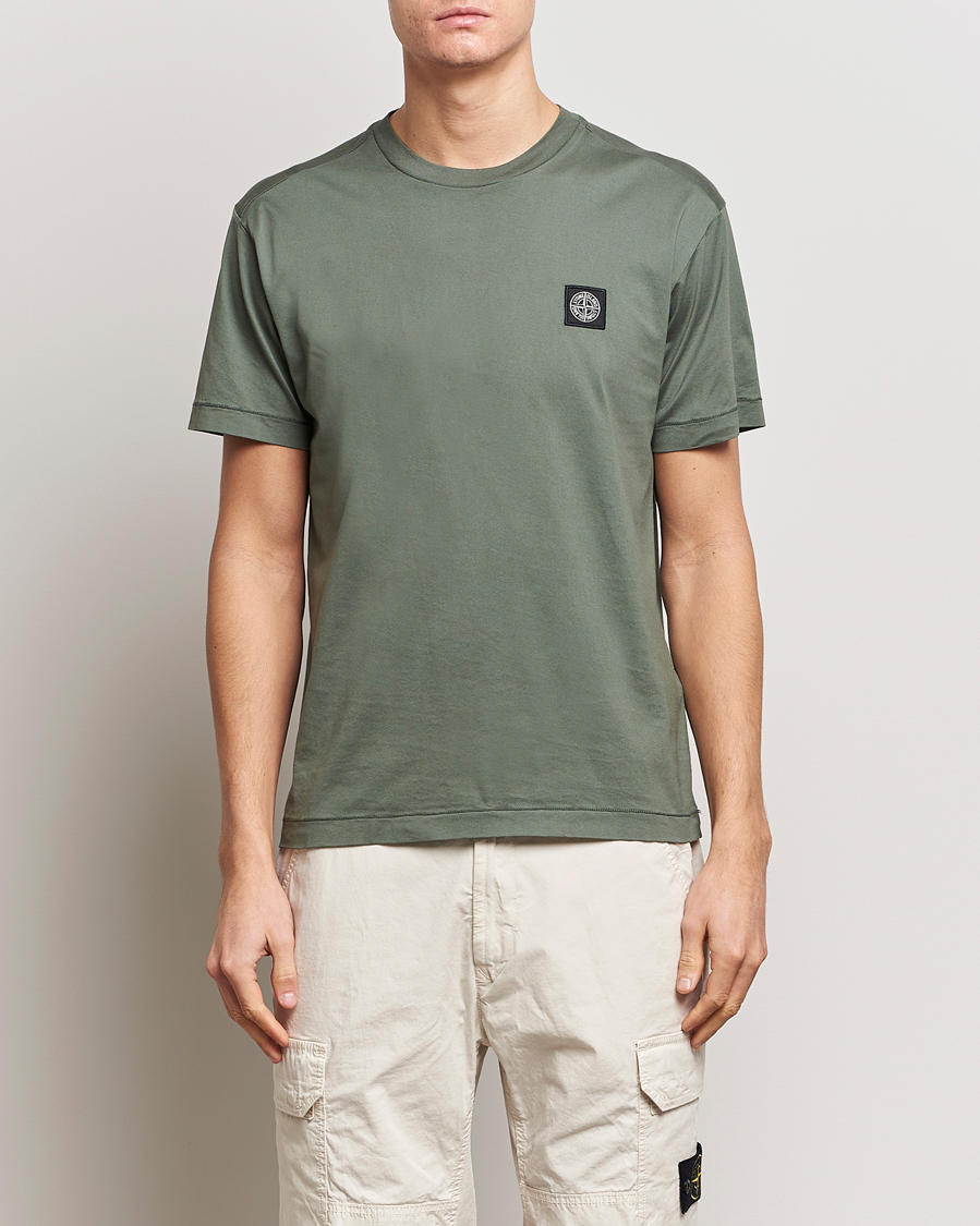Homme | T-shirts | Stone Island | Garment Dyed Cotton Jersey T-Shirt Musk